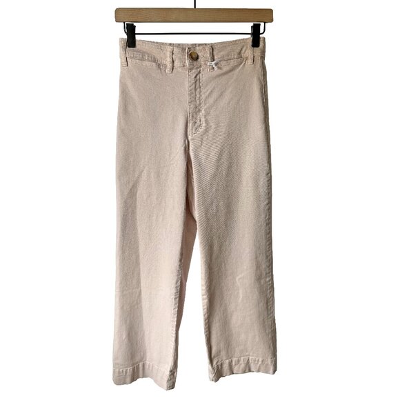 Marine Layer Bridget Slim Wide Leg Cropped Soft Pants in Peach Whip Size 4 NWT - Picture 1 of 6